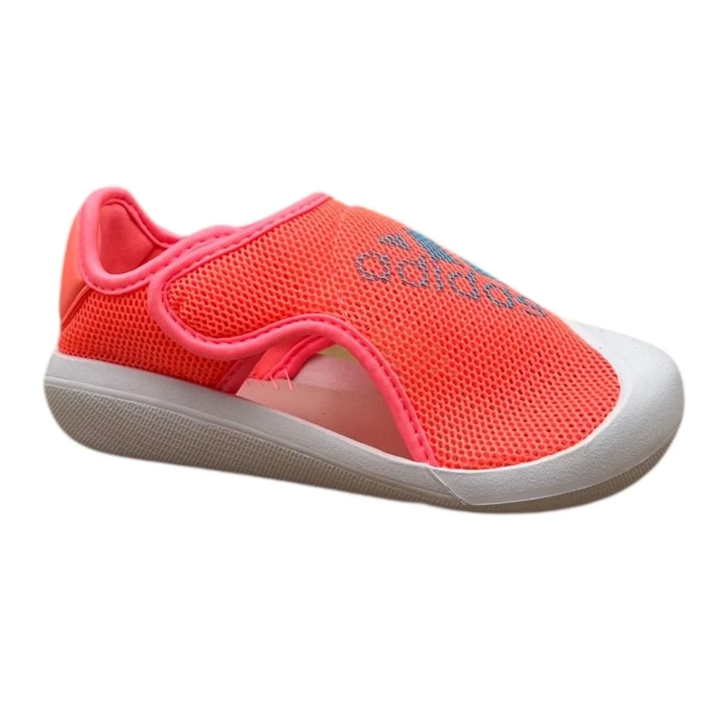 Adidas Toddler Girl's Slide‎ Water Sandals Size 9 Pink-Multi Quick-dry Flexible